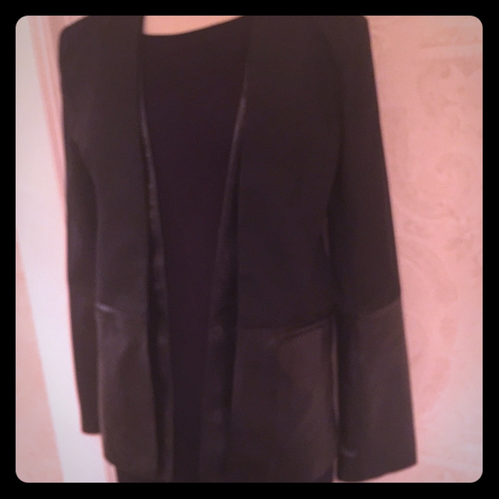 Black Parker Blazer with Lambskin Leather